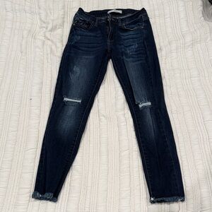 KanCan Dark Blue Distressed Skinny Jeans